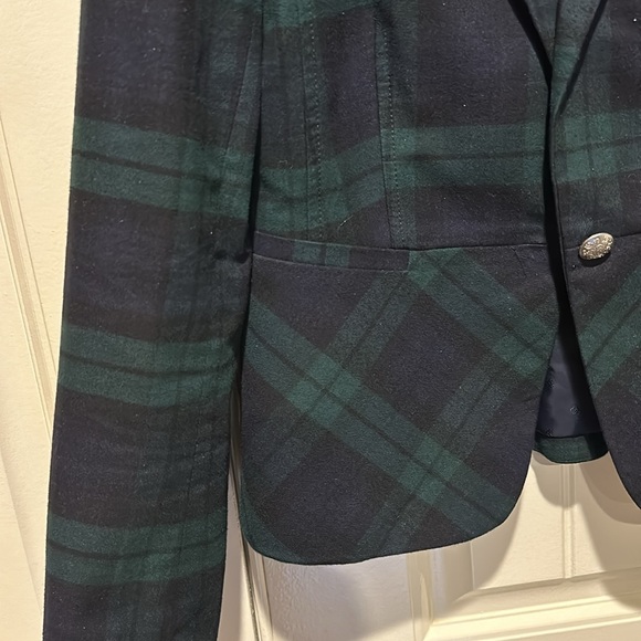 Banana Republic plaid gingham tartan check blazer size 6- mint condition - Picture 3 of 4